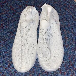 Elegant White Women's Slip-On Sneakers